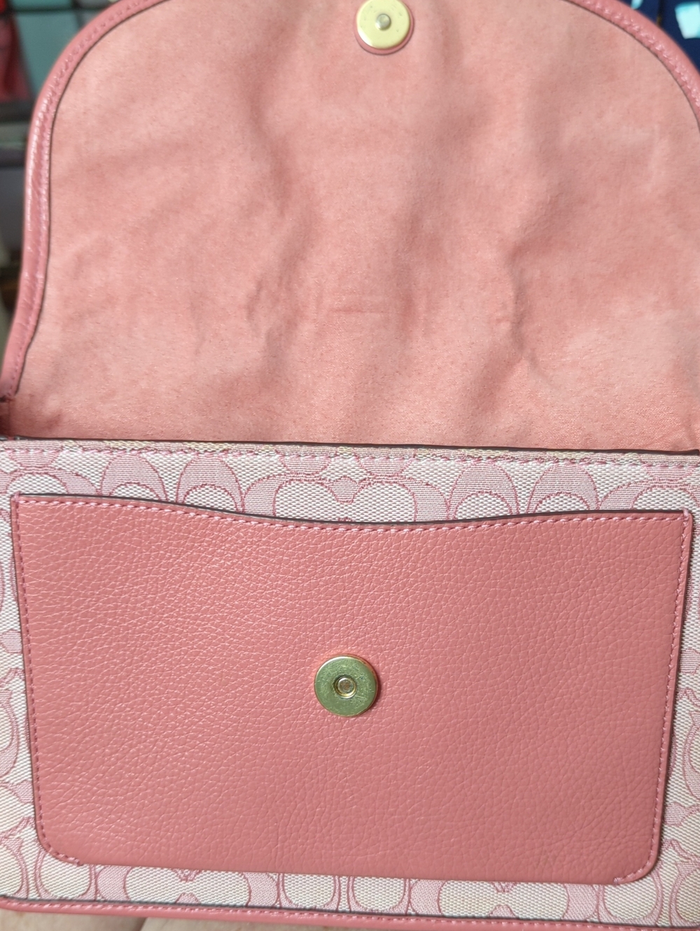 Rsvf For RP Show..Coach Lonnie Crossbody In Rose Signature Jacquard . - Picture 9 of 14